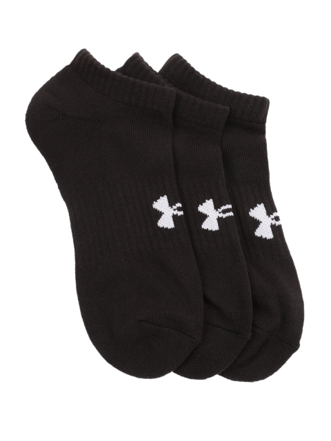 

UNDER ARMOUR Unisex Pack of 3 Dry Run Ankle Length Socks, Black
