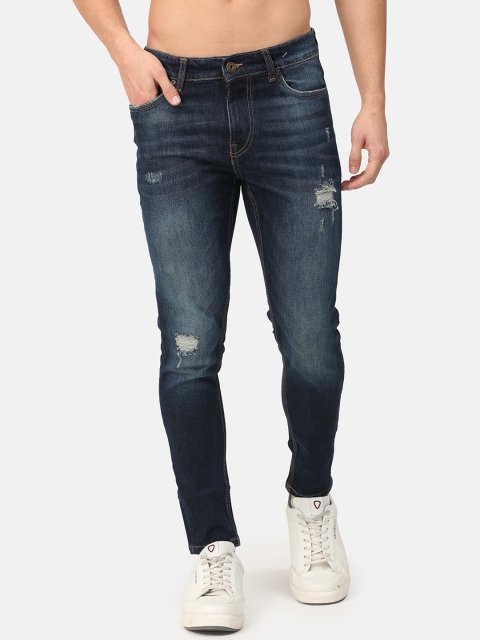 

Snitch Men Blue Slim Fit Mildly Distressed Light Fade Jeans