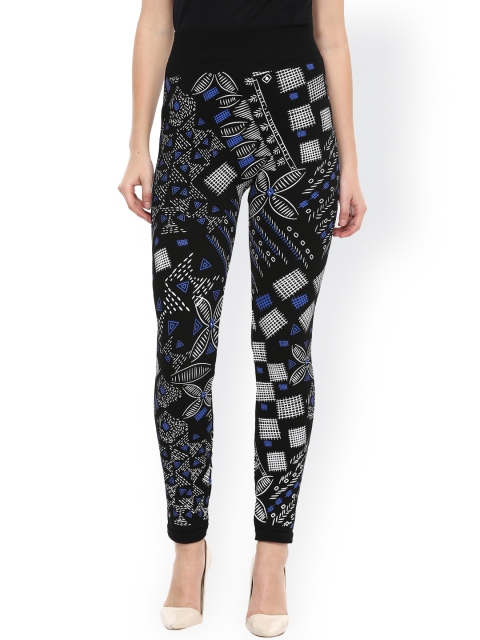 

Camey Black & White Printed Ankle-Length Leggings