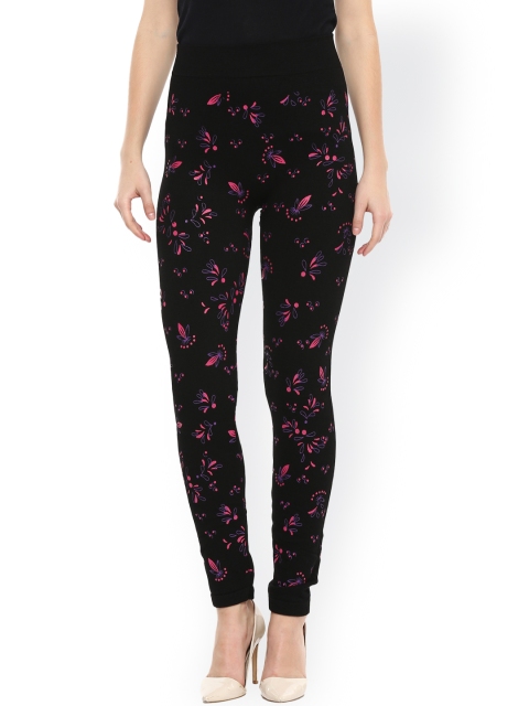 

Camey Black & Pink Printed Ankle-Length Leggings