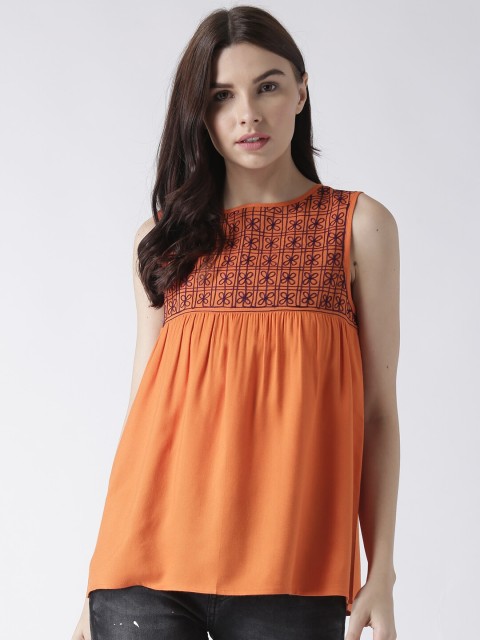 

The Vanca Orange Print Top