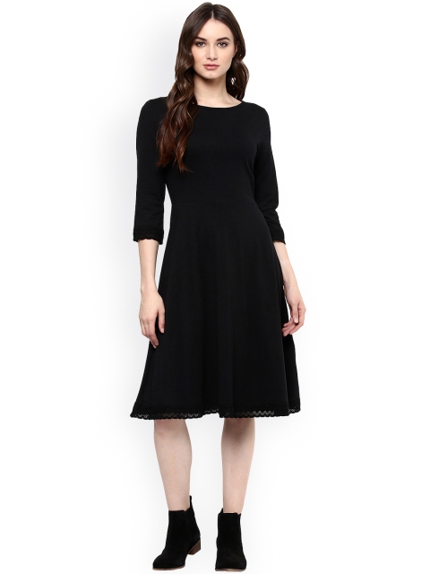 

Harpa Women Black A-Line Dress