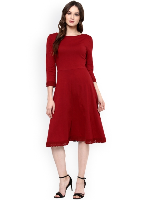 

Harpa Women Maroon A-Line Dress