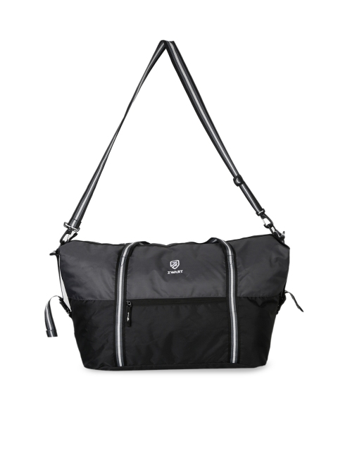 

Zwart Unisex Grey & Black 50L Duffel Bag