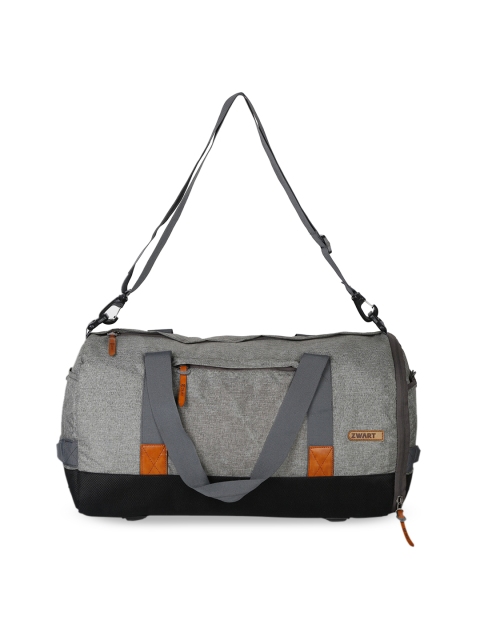 

Zwart Unisex Grey Colourblocked Workout Duffle bag