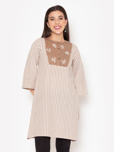 

Ekmatra Brown Striped Tunic