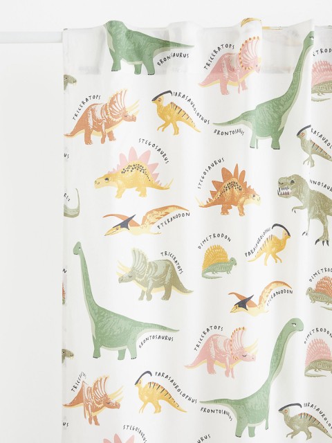 

H&M Girls White 2-Pack Patterned Cotton Window Curtains