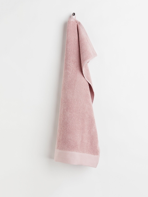 

H&M Pink Cotton Terry Hand Towel