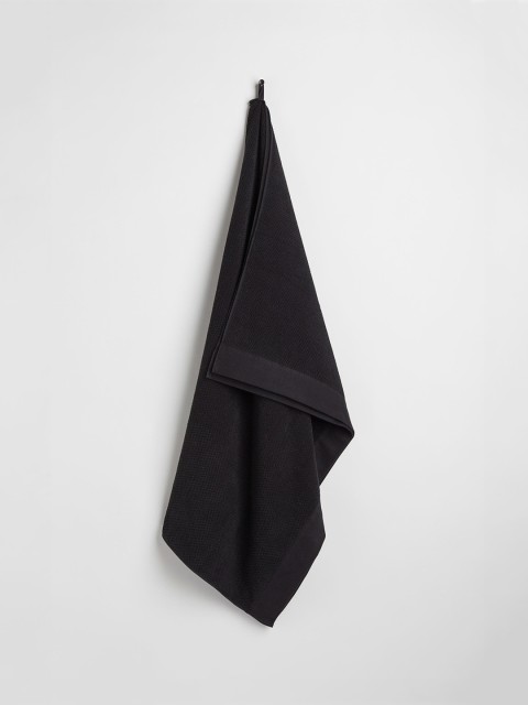 

H&M Black Cotton Terry Bath Sheet