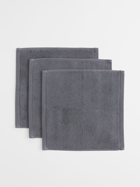 

H&M 3-Pack Classic Cotton Flannels, Grey