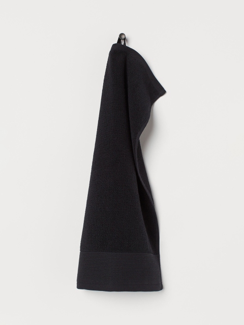 

H&M Black Classic Cotton Guest Towel