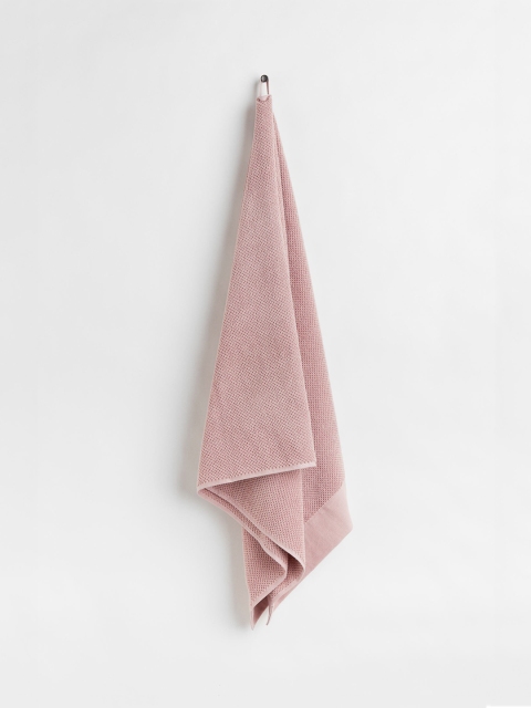 

H&M Pink Cotton Terry Bath Towel