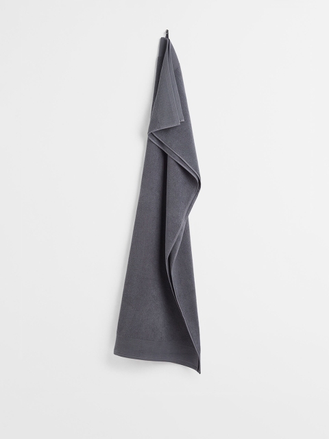 

H&M Unisex Charcoal Grey Classic Cotton Bath Sheet
