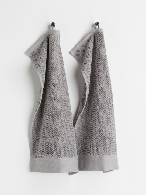 

H&M Grey 2-pack Cotton Terry Guest Towels