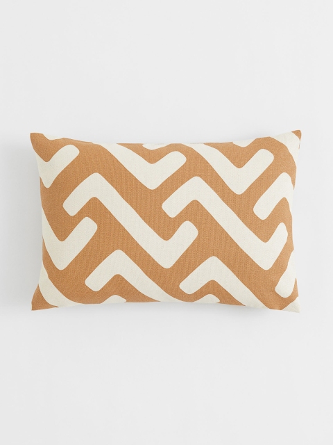 

H&M Yellow & White Patterned Cotton Cushion Cover