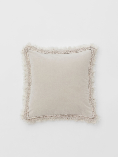 

H&M Beige Velvet Cushion Cover