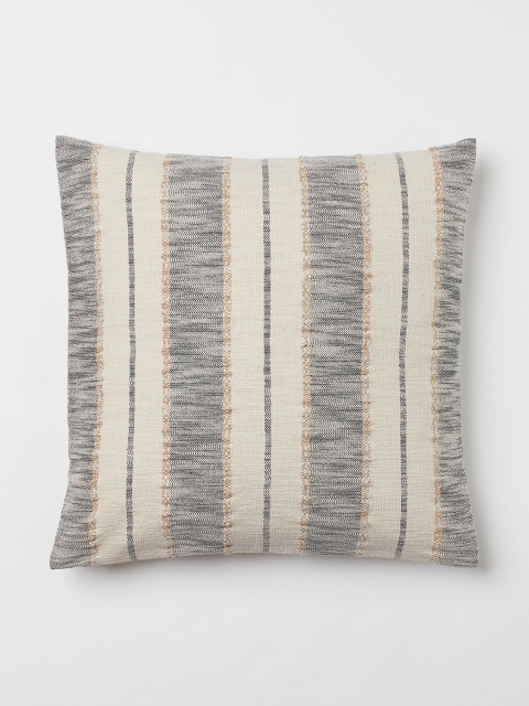 

H&M Grey & Beige Striped Cushion Cover
