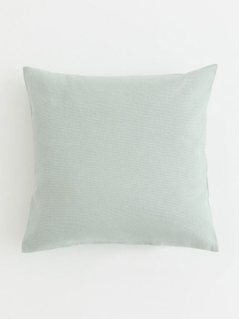 

H&M Mint Green Solid Cotton Canvas Cushion Cover