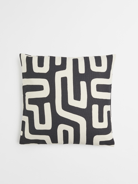 

H&M Grey & White Patterned Cotton Cushion Cover