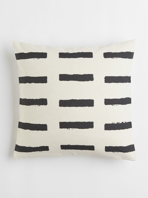

H&M Beige Patterned Canvas Cushion Cover