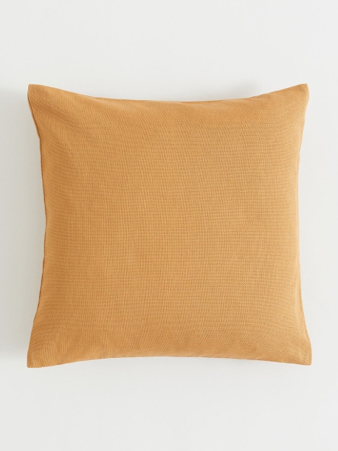 

H&M Yellow Solid Cotton Cushion Cover