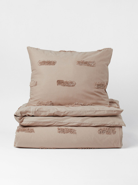 

H&M Beige 144TC Single Duvet Cover Set