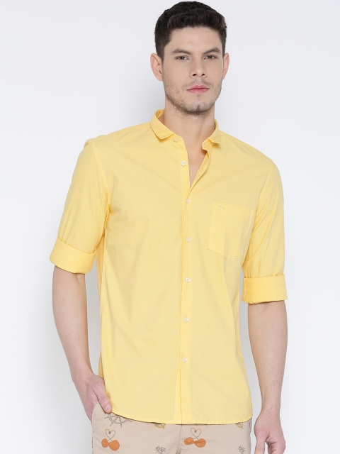 

Parx Men Yellow Slim Fit Solid Casual Shirt