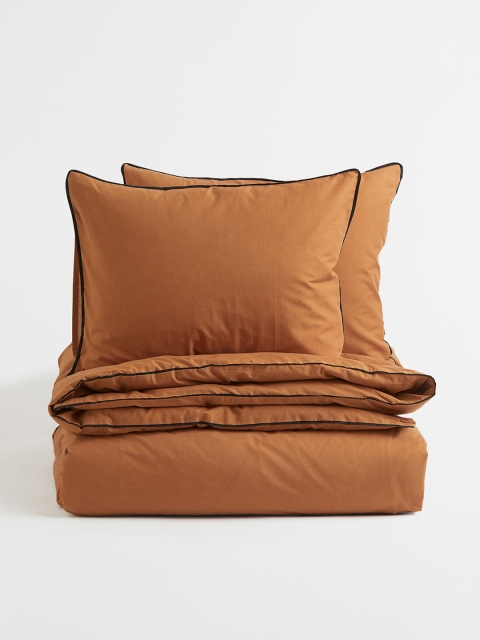 

H&M Brown Double Duvet Cover Set