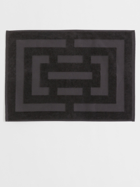 

H&M Black Jacquard-Patterned Bath Mat