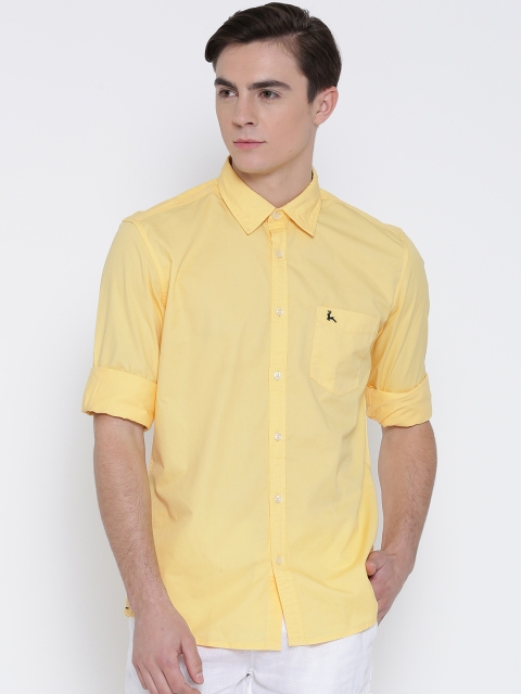 

Parx Men Yellow Slim Fit Solid Casual Shirt