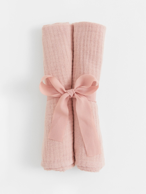 

H&M Rose Pink 2-Pack Cotton Muslin Napkins