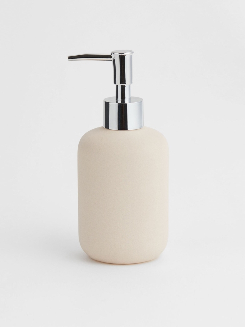

H&M Beige Stoneware Soap Dispenser