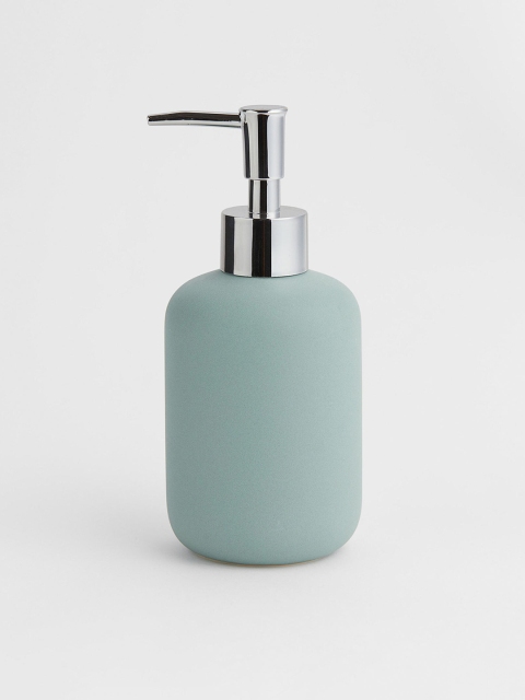 

H&M Mint Green Stoneware Soap Dispenser