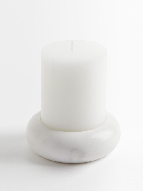 

H&M White Marble Candle Holder