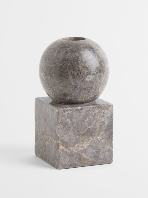 

H&M Grey Small Marble Candlestick