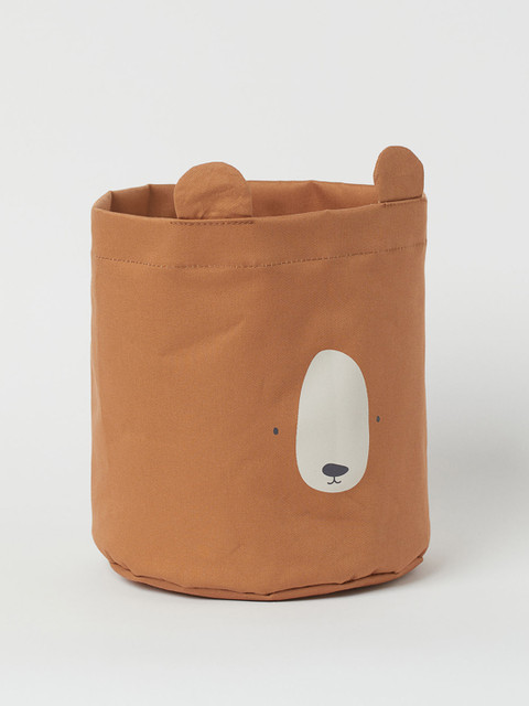 

H&M Girls Brown Cotton Twill Storage Basket