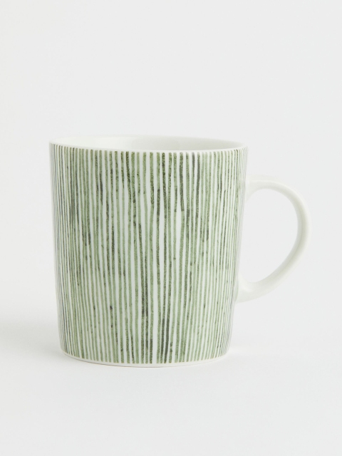 

H&M Green & White Patterned Porcelain Mug