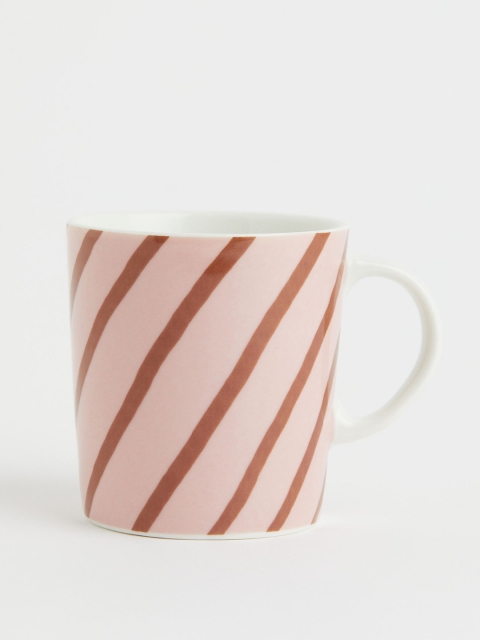 

H&M Patterned Porcelain Mug, Peach