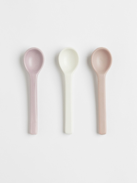 

H&M Pack of 3 White & Pink Porcelain Teaspoons