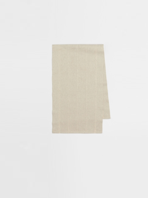 

H&M Beige Solid Linen-Blend Table Runner