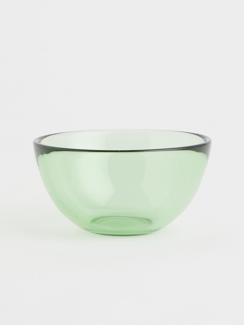 

H&M Green Solid Glass Bowl