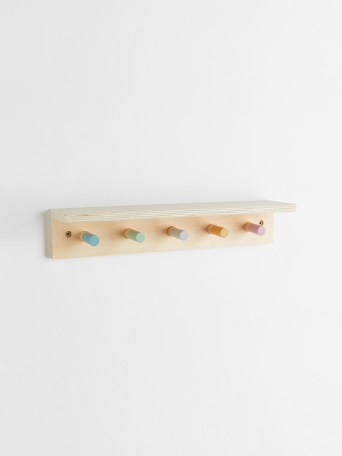 

H&M Beige Five-Peg Wall Shelf