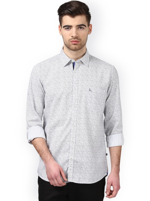 

Parx Men Grey Slim Fit Printed Casual Shirt