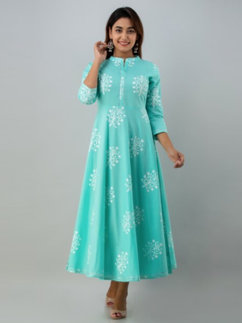 

GLAM ROOTS Green Floral Maxi Dress