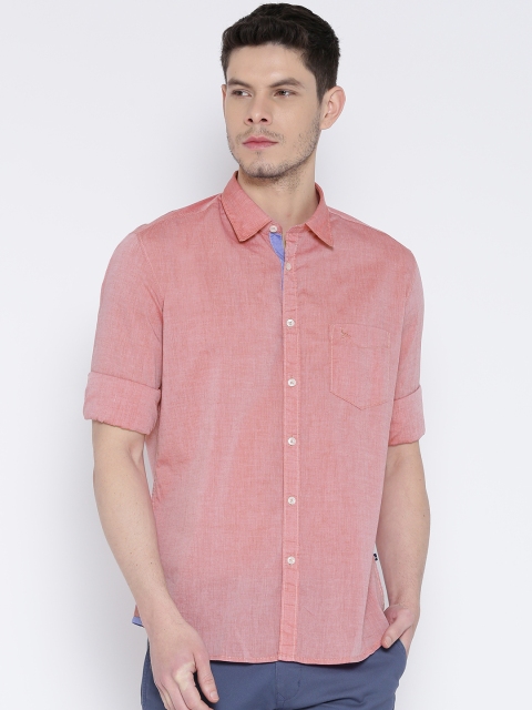 

Parx Men Pink Slim Fit Solid Casual Shirt