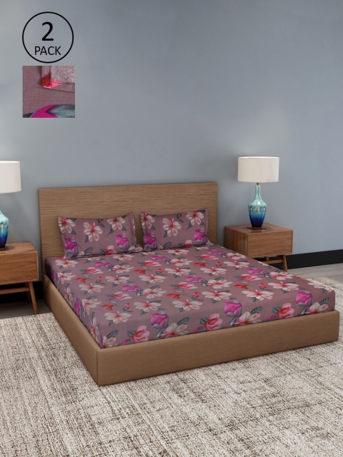 

Dhrohar Assorted Floral Printed 180 TC 2 King Size Bedsheet With 4 Pillow Covers