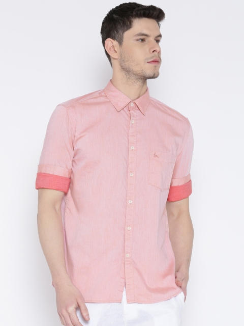 

Parx Men Pink Slim Fit Solid Casual Shirt