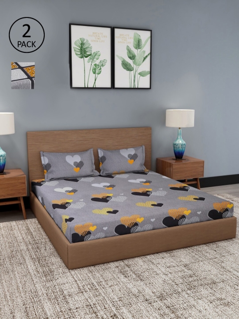 

Dhrohar Assorted Floral 180 TC 2 King Bedsheet with 4 Pillow Covers