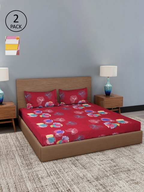 

Dhrohar Assorted Floral 180 TC 2 King Bedsheet with 4 Pillow Covers