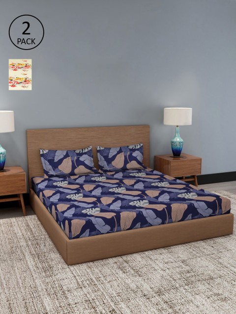 

Dhrohar Assorted Floral 180 TC 2 King Bedsheets with 4 Pillow Covers